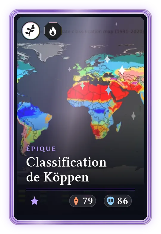 Classification de Köppen, Épique, ATK 79, DEF 86