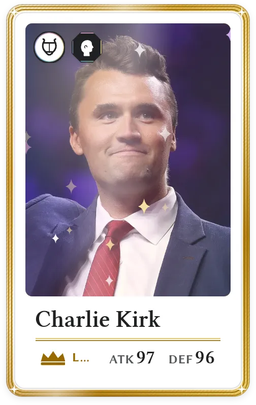 Charlie Kirk, Légendaire, ATK 97, DEF 96