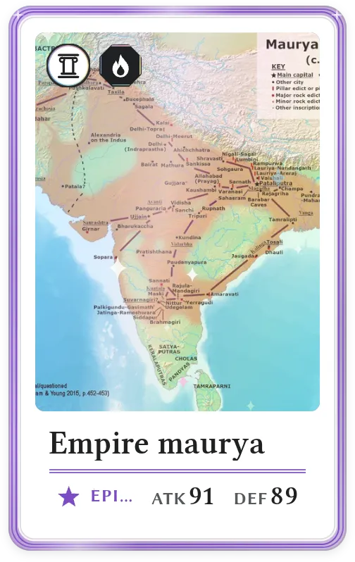 Empire maurya, Épique, ATK 91, DEF 89