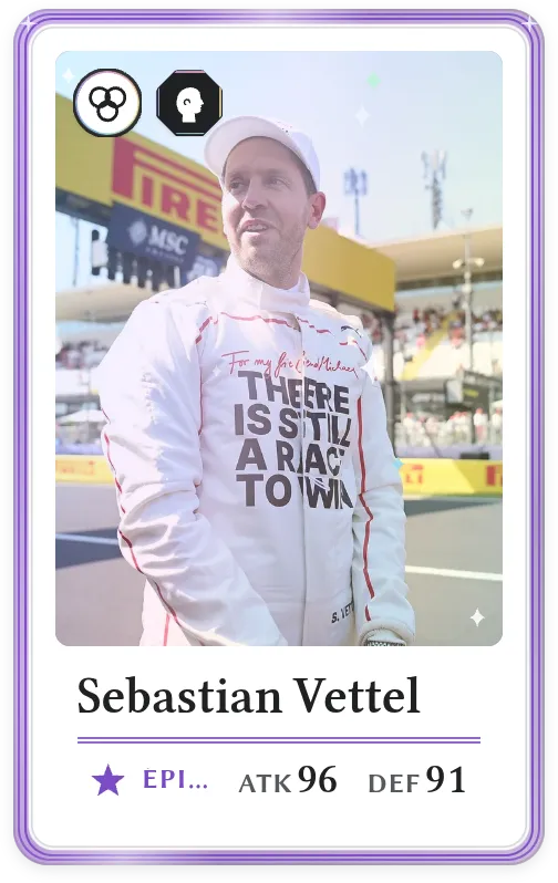 Sebastian Vettel, Épique, ATK 96, DEF 91