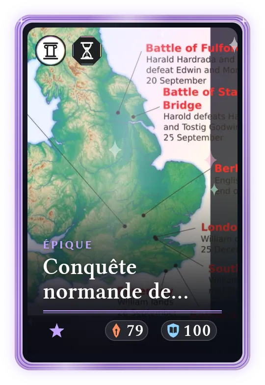 Conquête normande de l'Angleterre, Épique, ATK 79, DEF 100