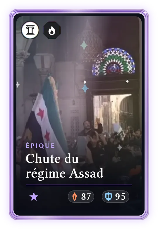 Chute du régime Assad, Épique, ATK 87, DEF 95