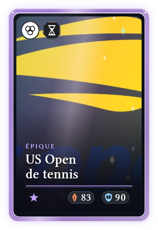 US Open de tennis, Épique, ATK 83, DEF 90