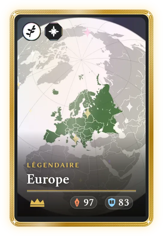 Europe, Légendaire, ATK 97, DEF 83